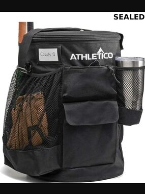NEW Athletico Black Baseball / Softball Organizer Bag